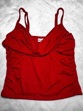 No Boundaries Sparkly Red Going out Top